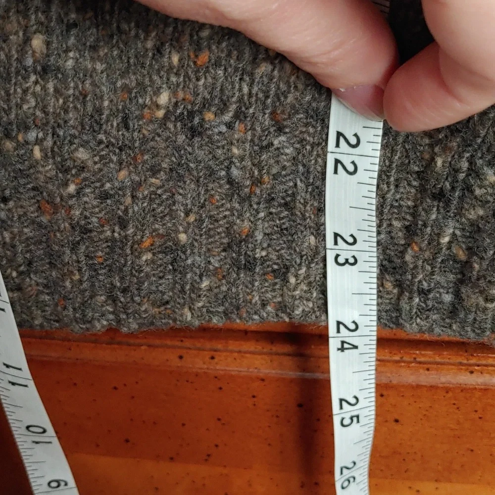 Highland Store Scottish fairisle sweater in bracken tweed fleck wool, women's XS - Picture 5 of 7